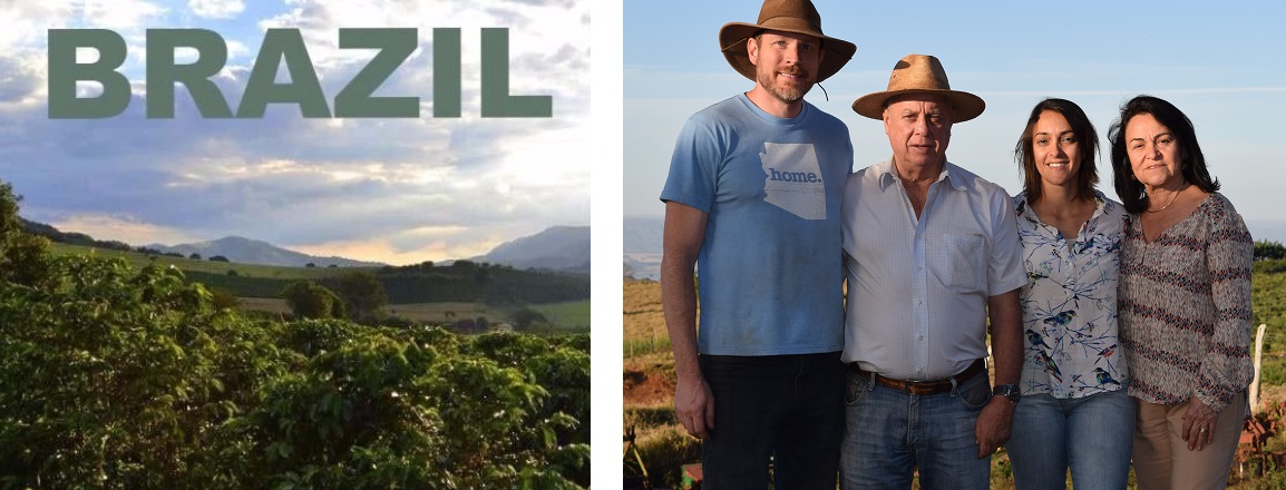 Семья фермеров из Бразилии, выращивающих кофе на своей ферме
